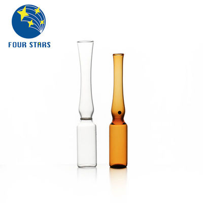 Amber Clear Pharmaceutical Empty Glass Ampoules YBB/ISO 1ml Ampule