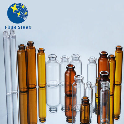 10ml Clear Amber Screw Cap Vials Neutral Borosilicate Glass