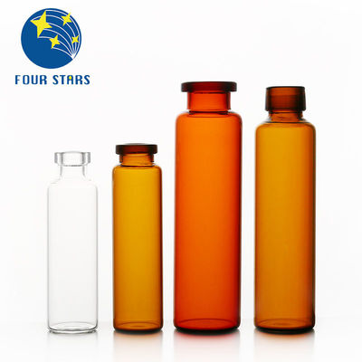 Low Pollution tubular glass Oral Liquid Bottle Clear Amber 10ml Vial