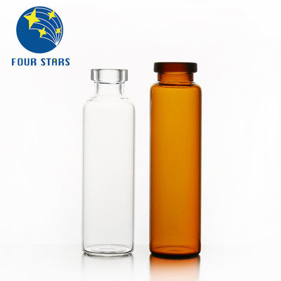 Oral Liquid Small Amber Glass Bottles 20ml Screw Cap Glass Vials ISO15378