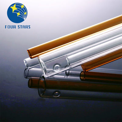 Temperature Resistance Pharmaceutical Clear Amber Glass Tube COE 5.0