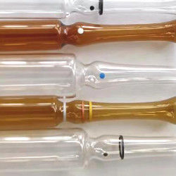 Empty Borosilicate 5.0 Amber Glass Ampoule Liquid Medicine Container