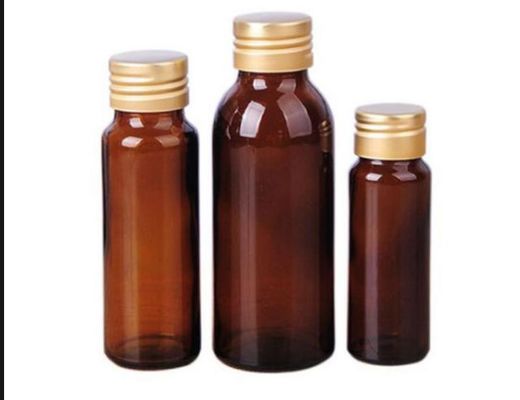 250ml Oral Liquid Bottle Amber Molded Vial Of Soda Lime Glass