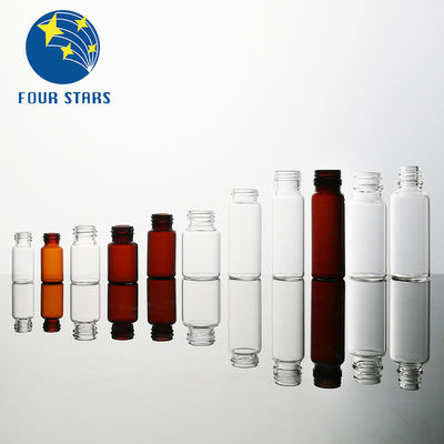 Clear Amber Pharmaceutical 30ml Glass Vials Small Screw Neck Vials With Plastic Cap