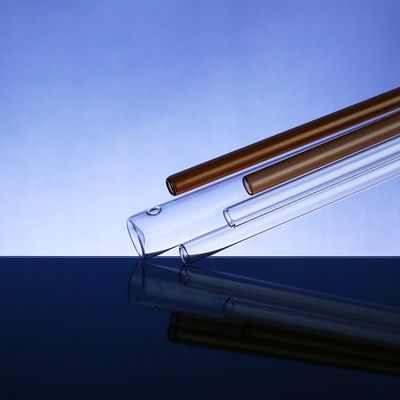 Screen Printing Amber Glass Tube 6-35mm Heat Resistant Test Tubes