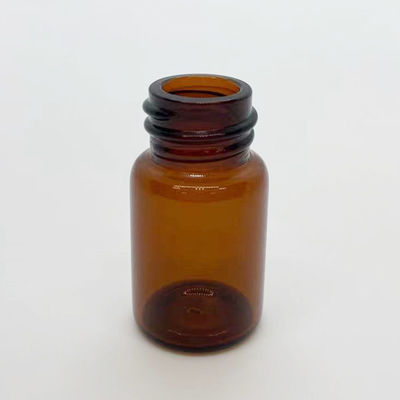 22mm Diameter Small Glass Bottles Screw Top 7ml Amber Glass Vials With Screw Caps