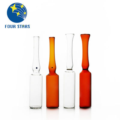 Clear And Amber  Empty Glass Ampoules Liquid Medicine
