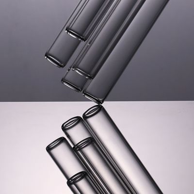 Acid Alkali Resistant Clear Round Glass Tube Wall Thickness 0.5-1.6mm