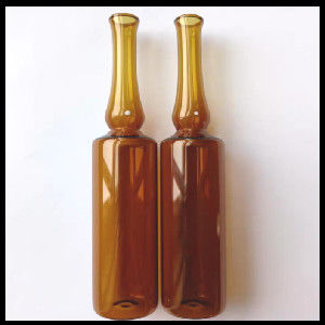 Empty Amber Glass Ampoule 10ml 20ml Sealable Medicinal Glass Bottle